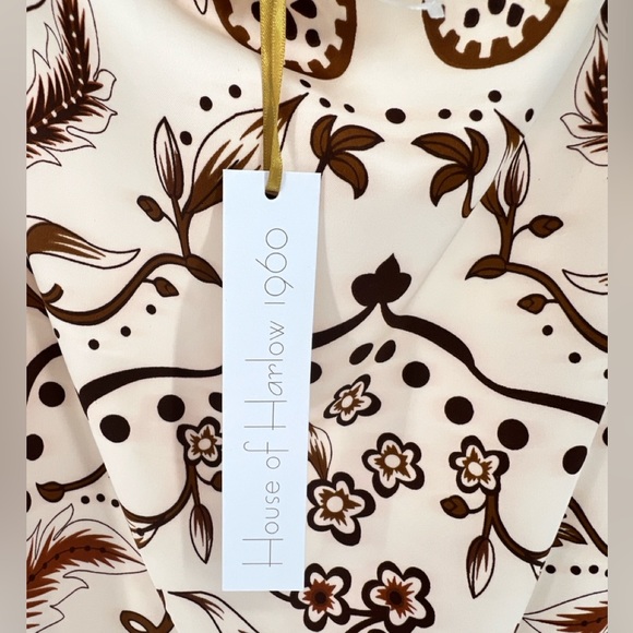 House of Harlow 1960 Cream and Brown Maxi Dress - Picture 6 of 9